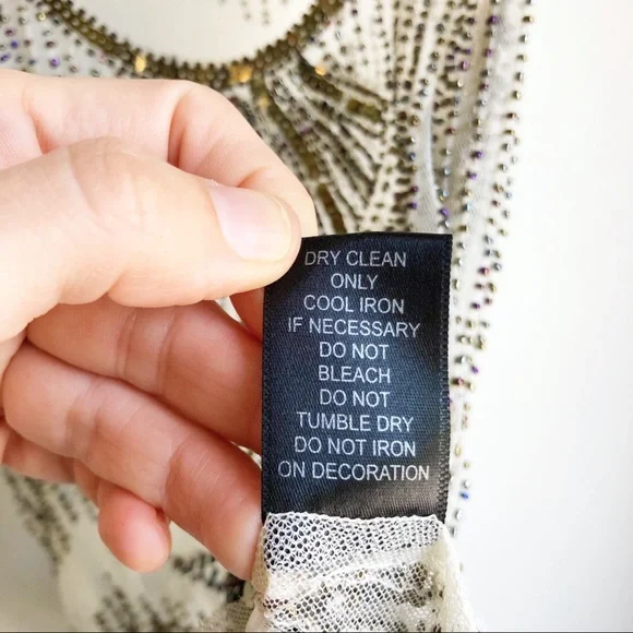 Vintage Style Beaded Tank Top Scalloped Hem - Picture 10 of 15